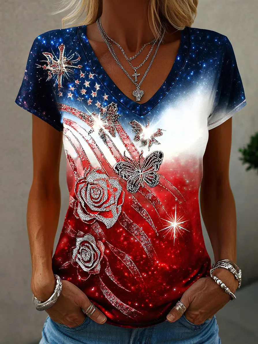 Women's Vintage Faith American Founding 250th Anniversary Short-Sleeved T-Shirt