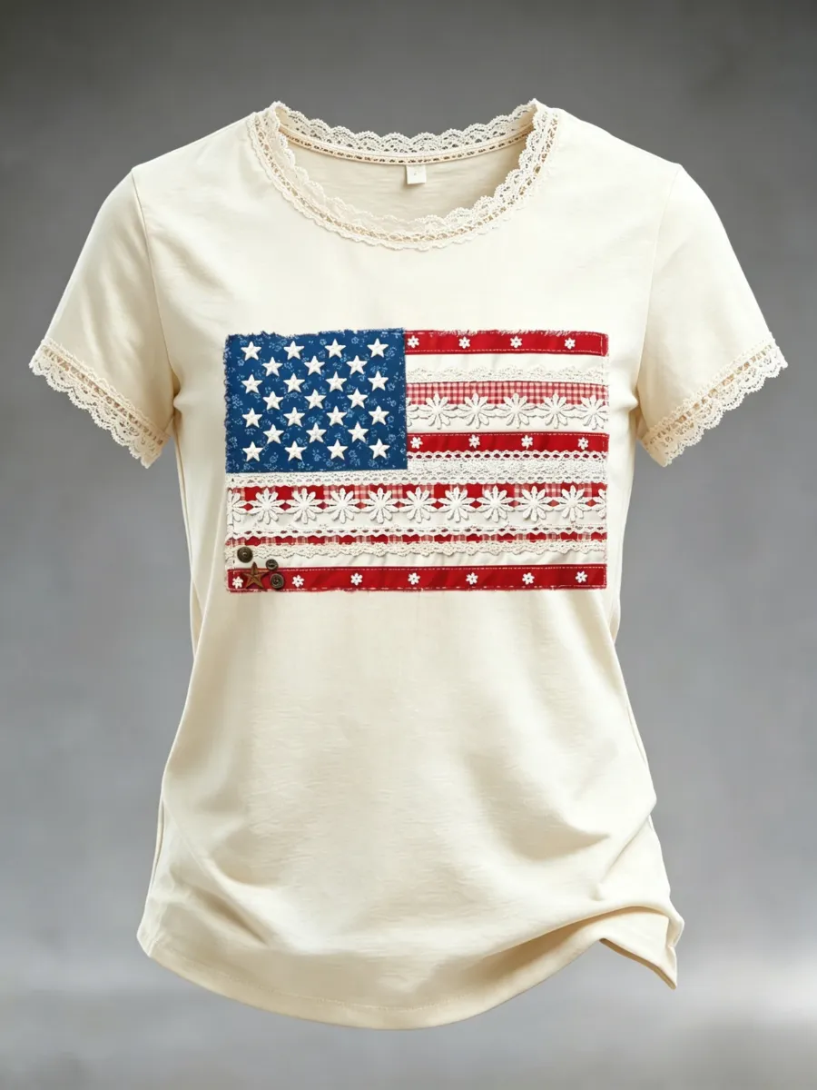 Women's 250th Anniversary Lace Casual T-shirt
