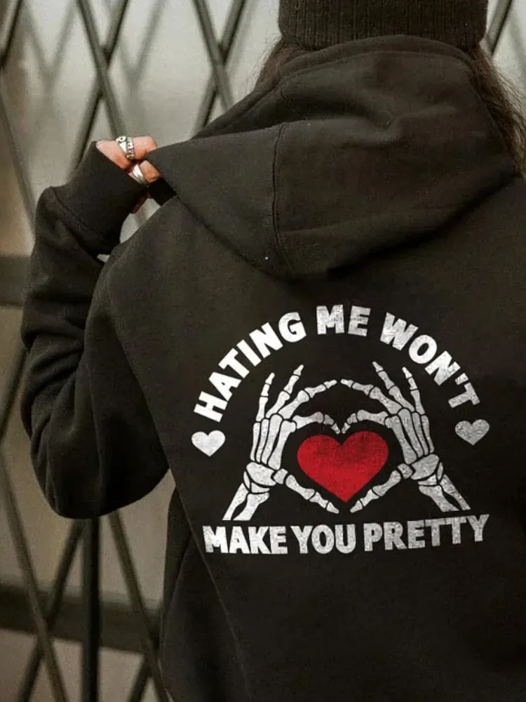 Black Gothic Heart Hoodie