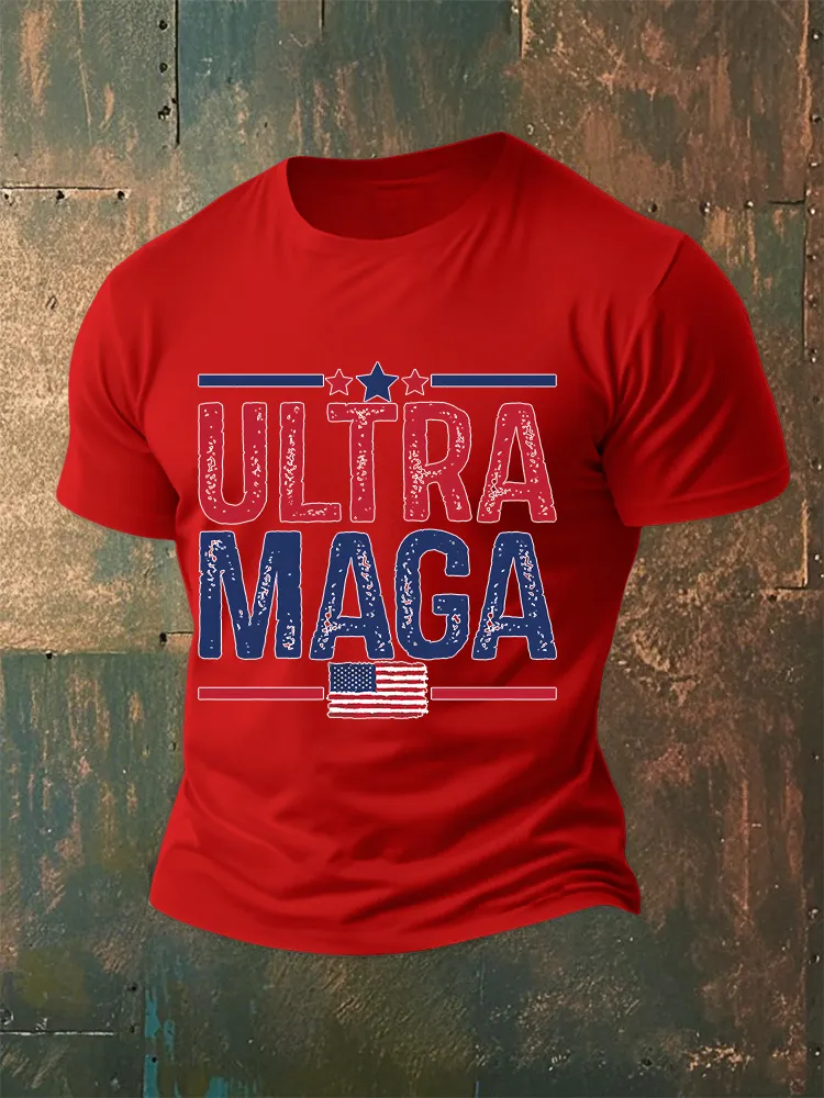 Men'S Ultra Maga Crew Neck Short Sleeve T-Shirt