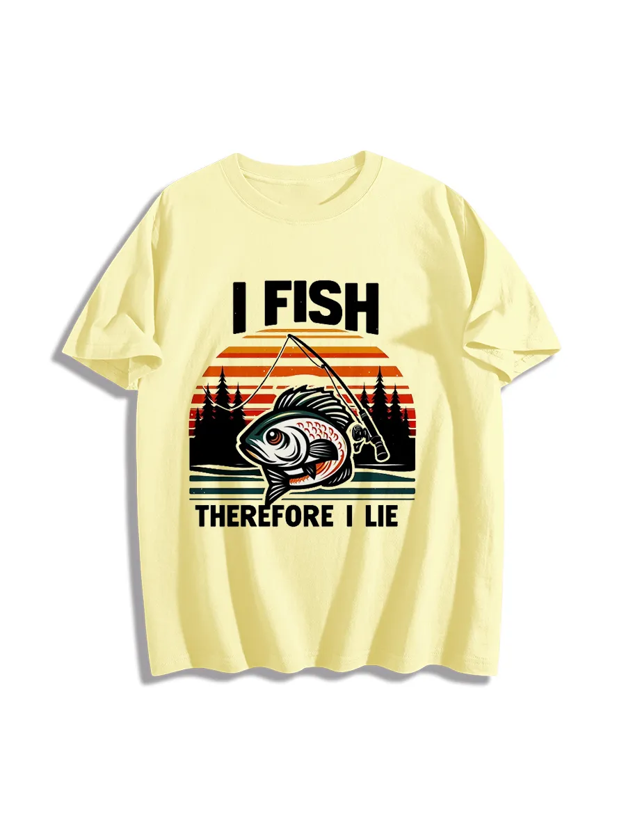 Fishing Motivated Slogan Graphic T-Shirt
