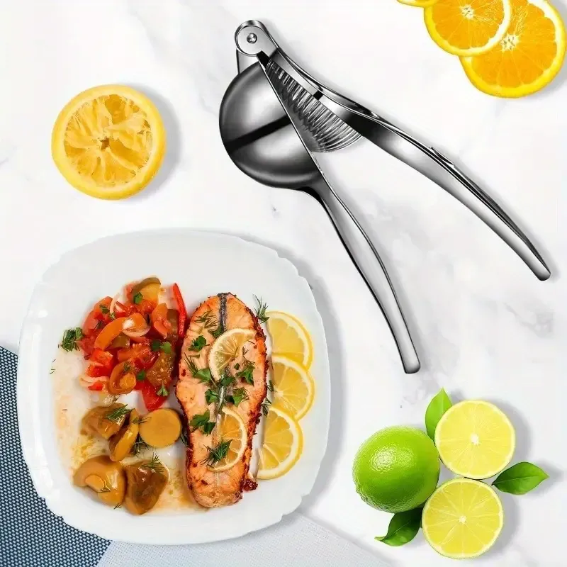 Silvery Stainless Steel Manual Citrus Fruit Press