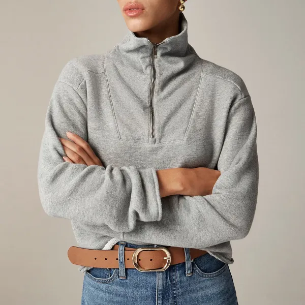 Zipper Terry Rollneck Sweatshirts