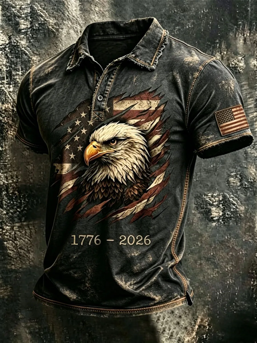 Men'S 250Th Anniversary Printed Casual T-Shirt