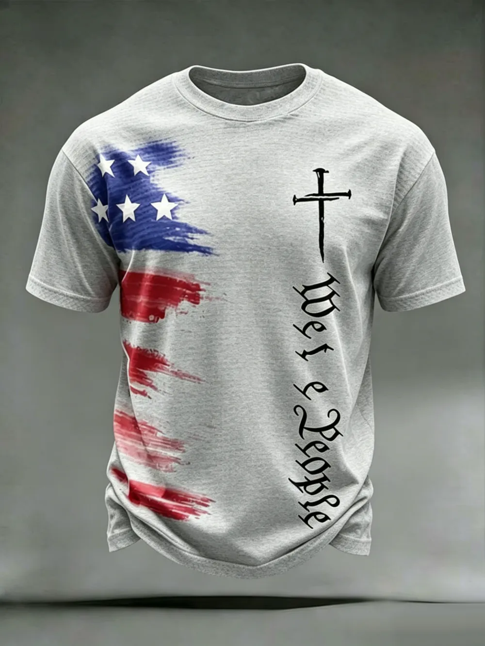 Men'S Casual American 1776-2026 Anniversary Celebration Commemorative Printed Short Sleeved T-Shirt