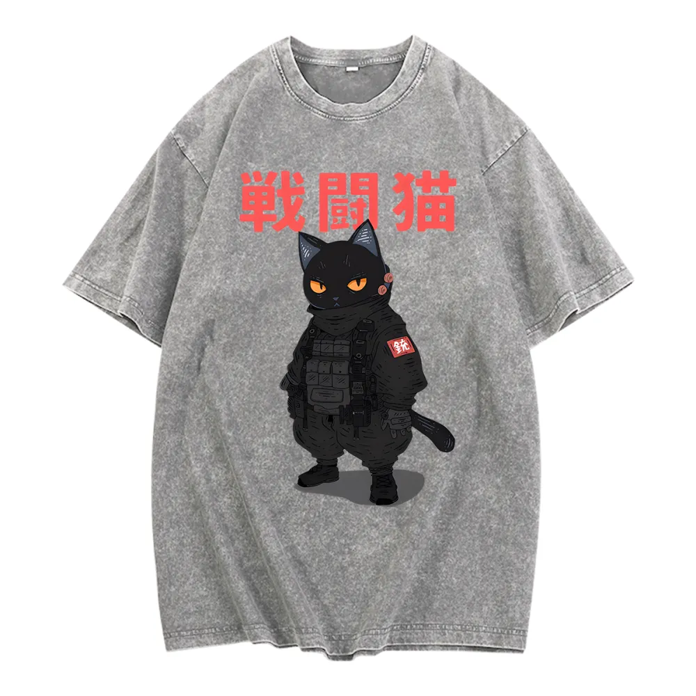 Round Neck Printed Short Sleeved T-Shirt