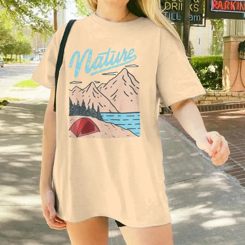 Nature Landscape Printed Short - Sleeve Tee
