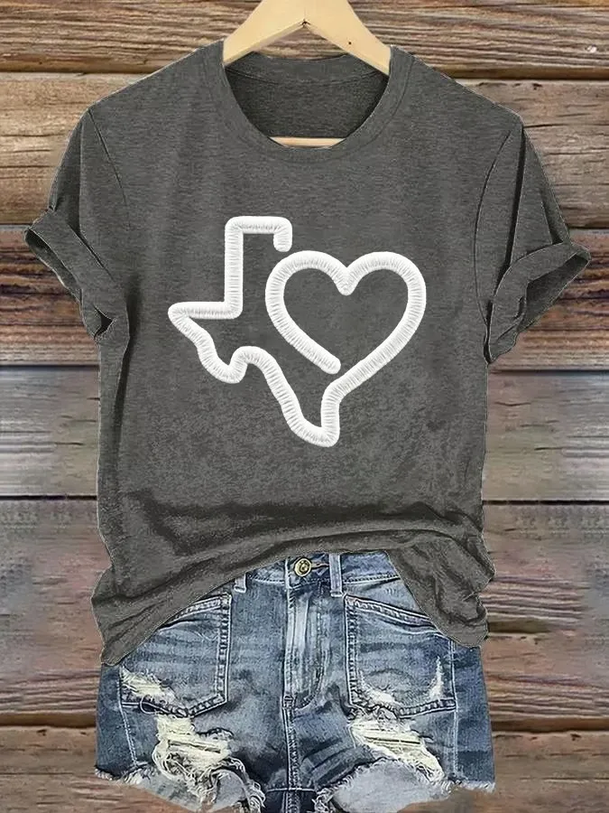 Women's Texas Strong Round Neck T-Shirt
