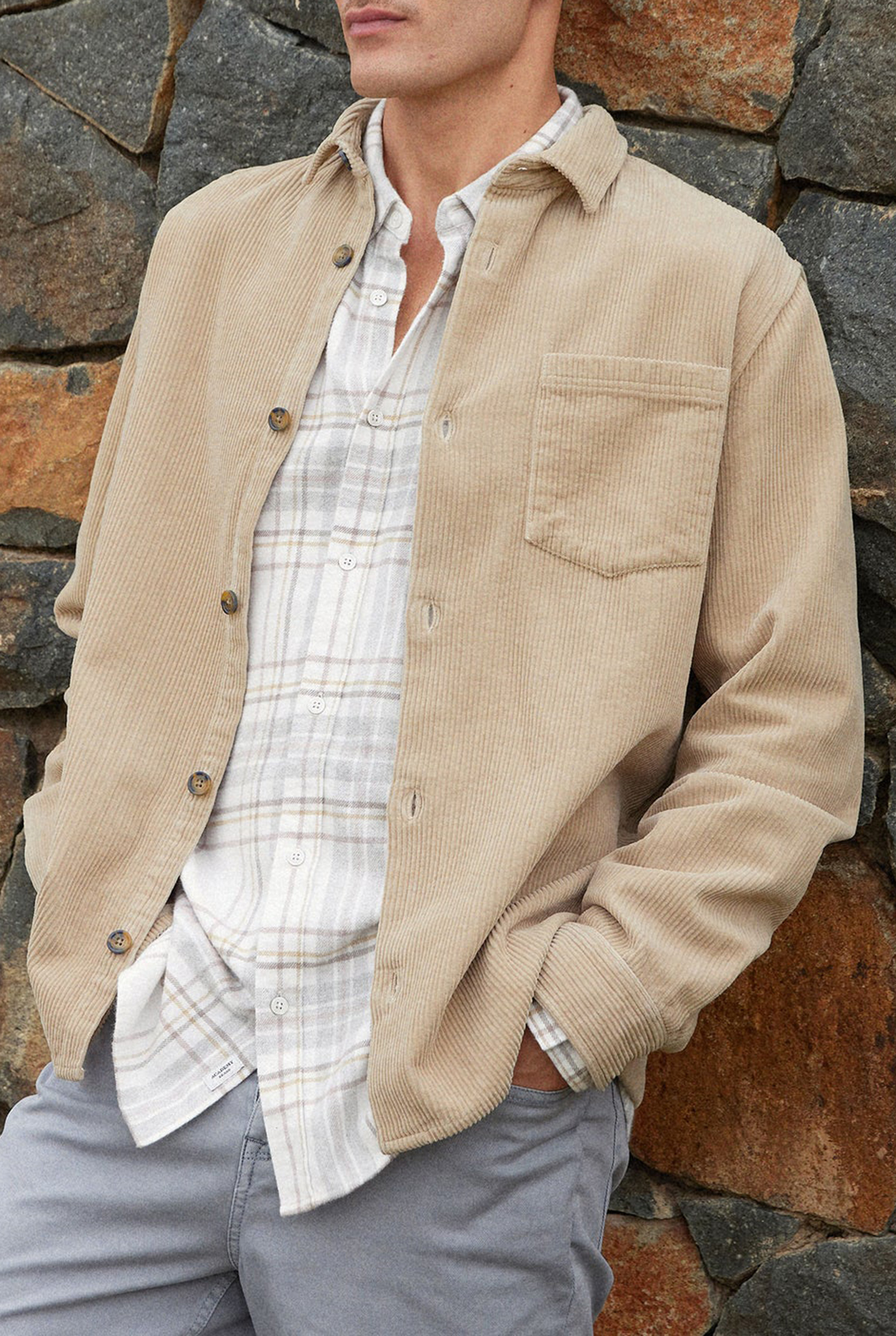 Lebowski Cord Overshirt-Navy