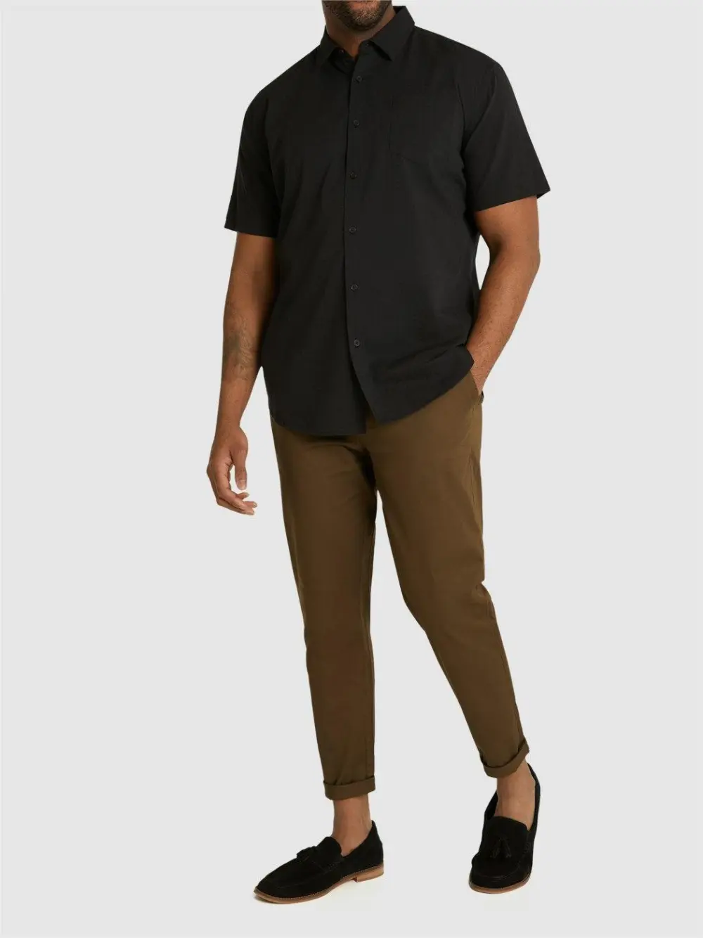 Men's Simple Solid Short Sleeve Shirts