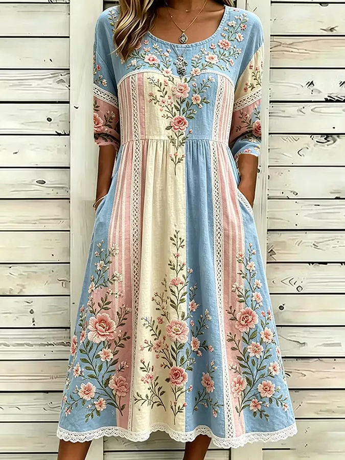 Women's floral printed casual dress