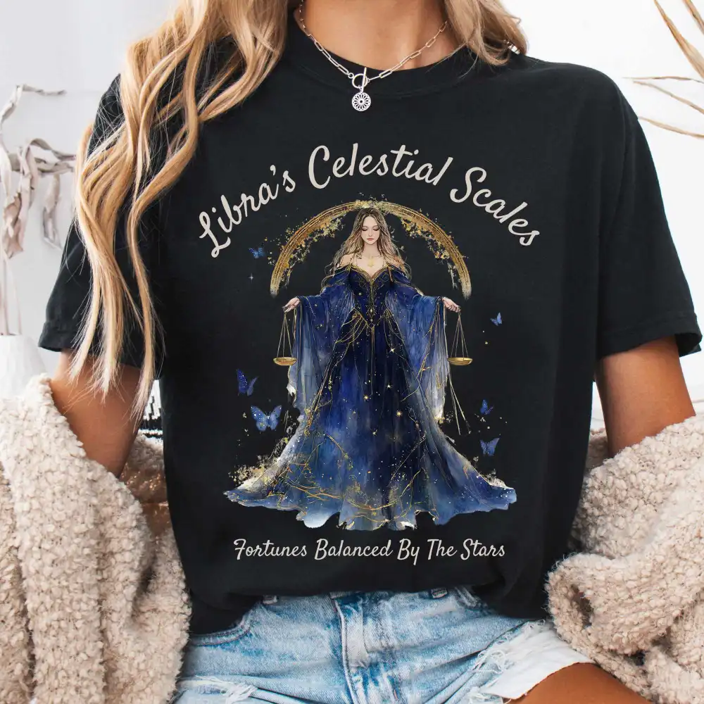 Libra's Celestial Scales Zodiac Shirt
