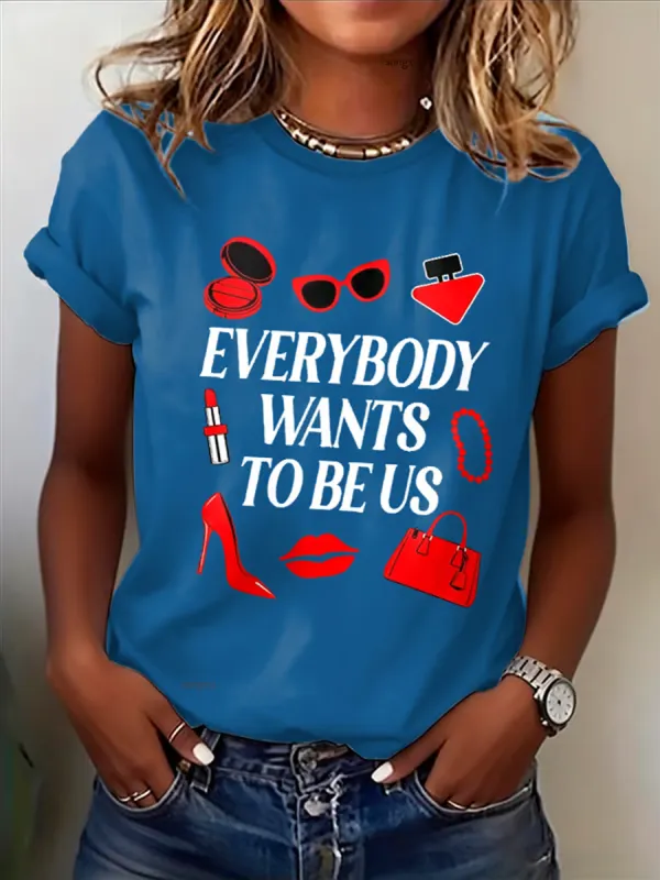 Women's Casual Print Short-Sleeve T-Shirt