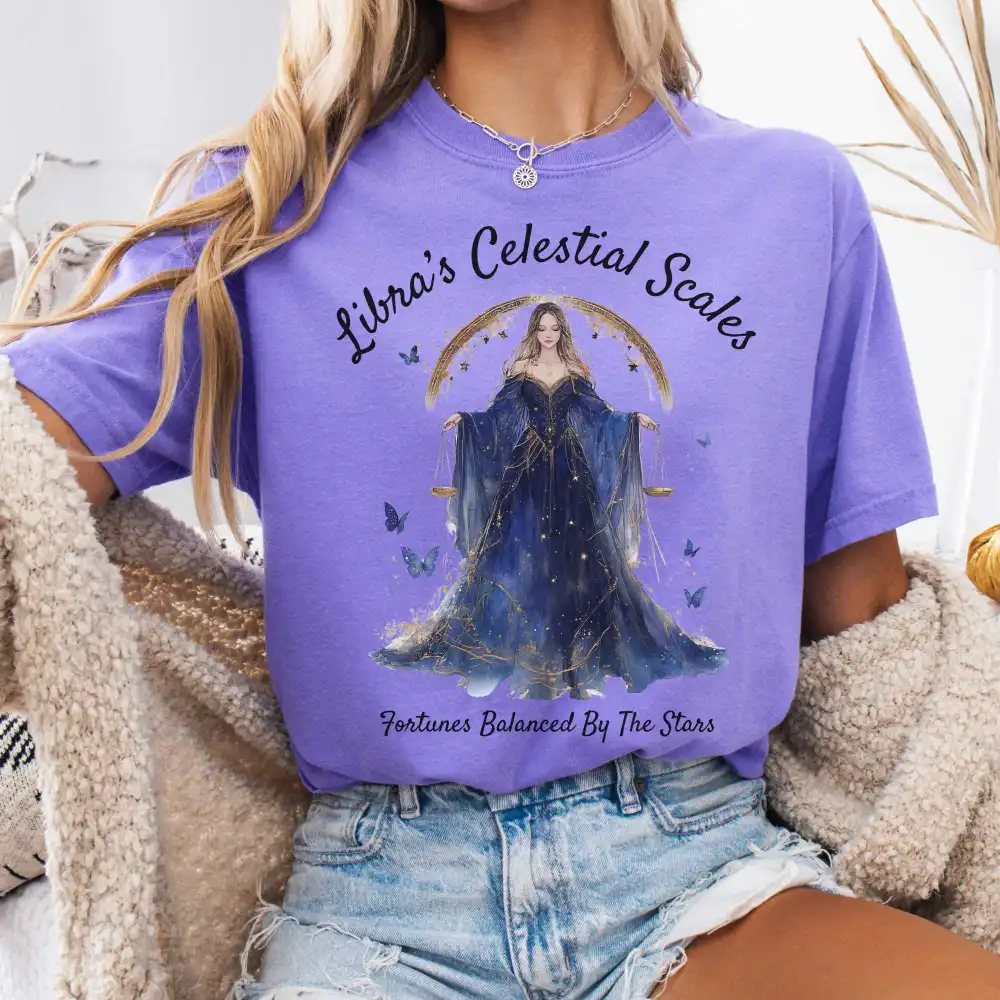 Libra's Celestial Scales Zodiac Shirt