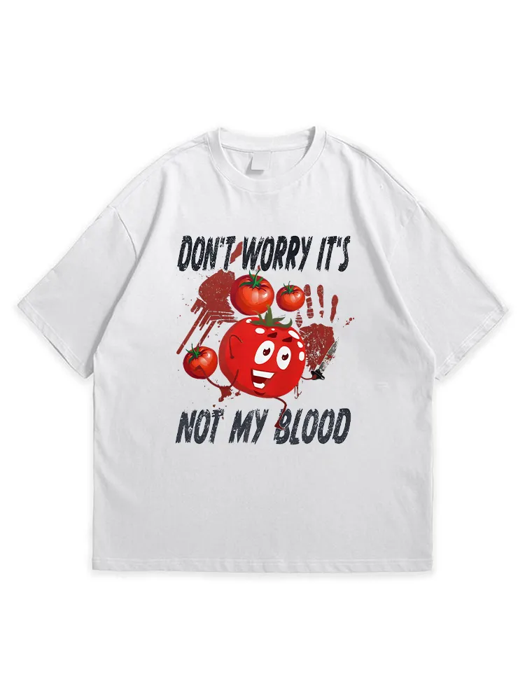 Men'S Halloween DON'T WORRY IT'S NOT MY BLOOD Leisure Simple Round Neck Top Tshirt