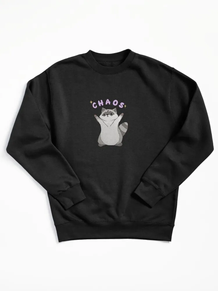 Raccoon Chaos Pullover Sweatshirt