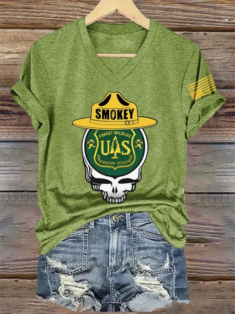 Women's Save The Forest Service Print T-shirt