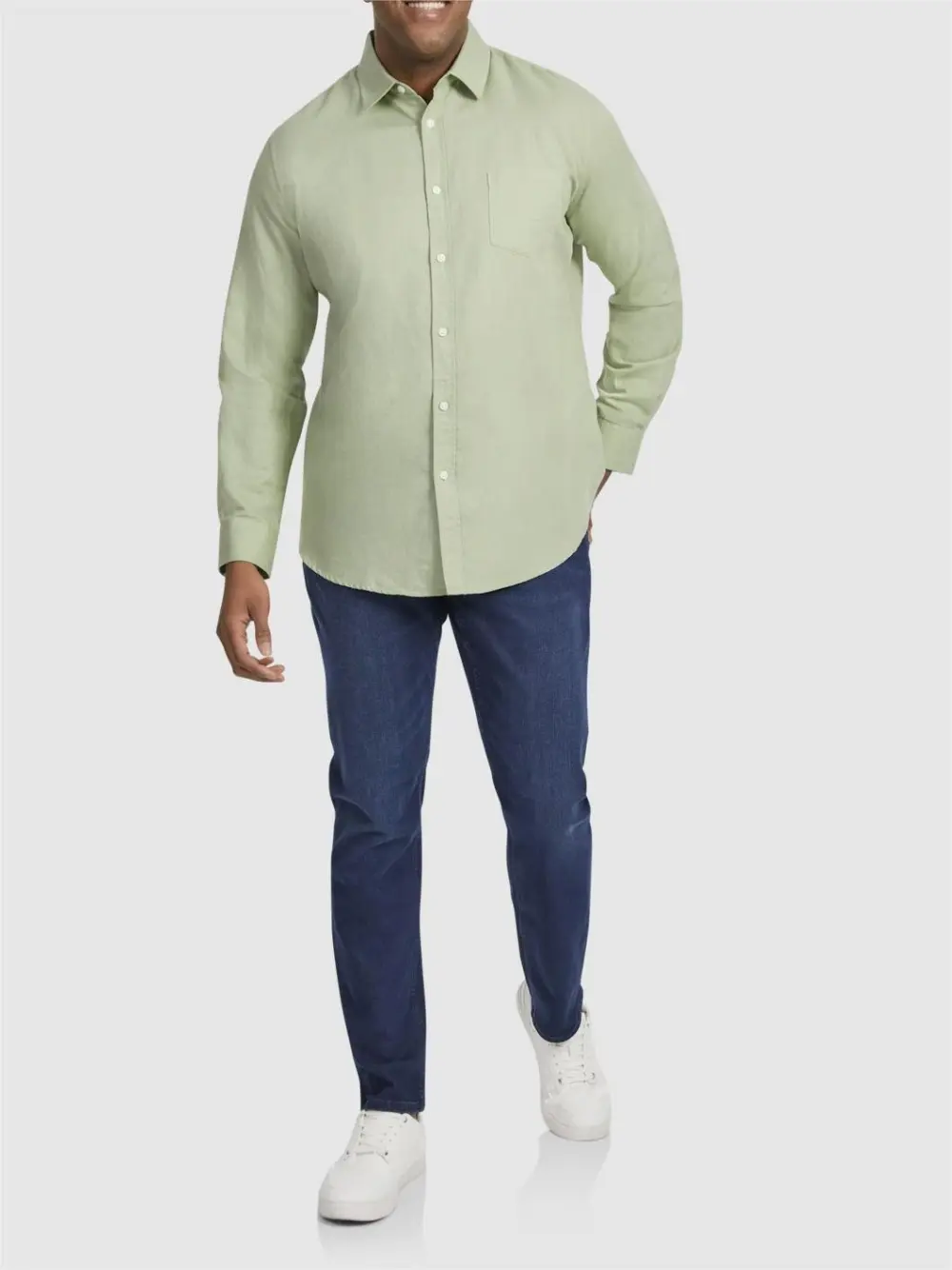 Business Casual Fit Linen Long Sleeve Shirts
