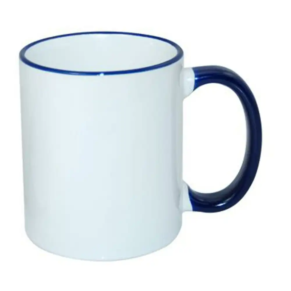 Two Tone Rim And Handle Mug