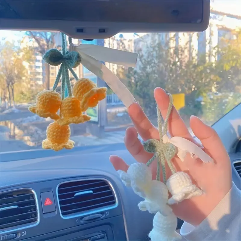Handcrafted Crochet Lily Flower Pendant