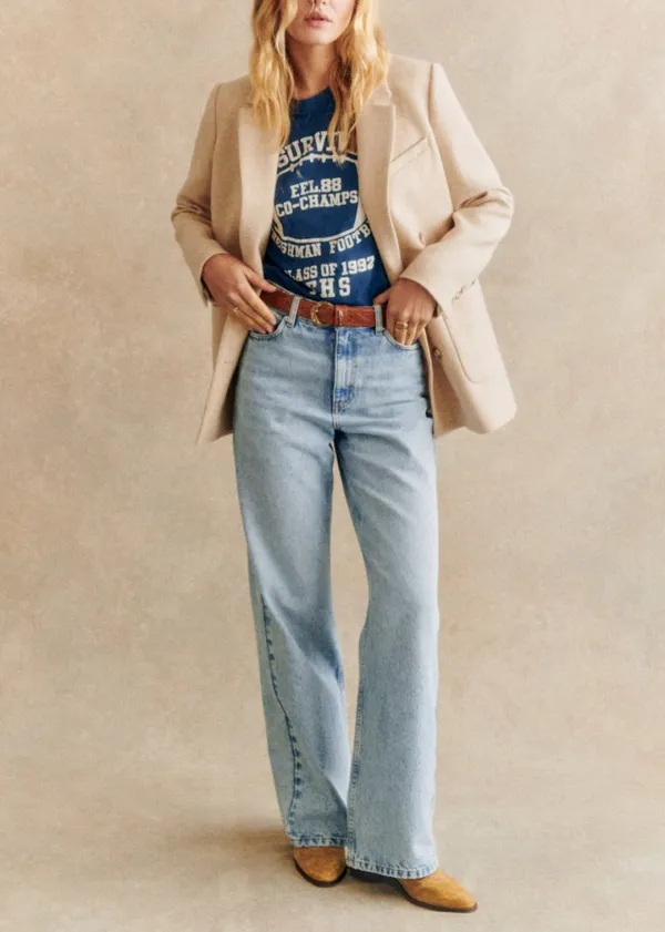 High-Rise Straight-Leg Loose Jeans