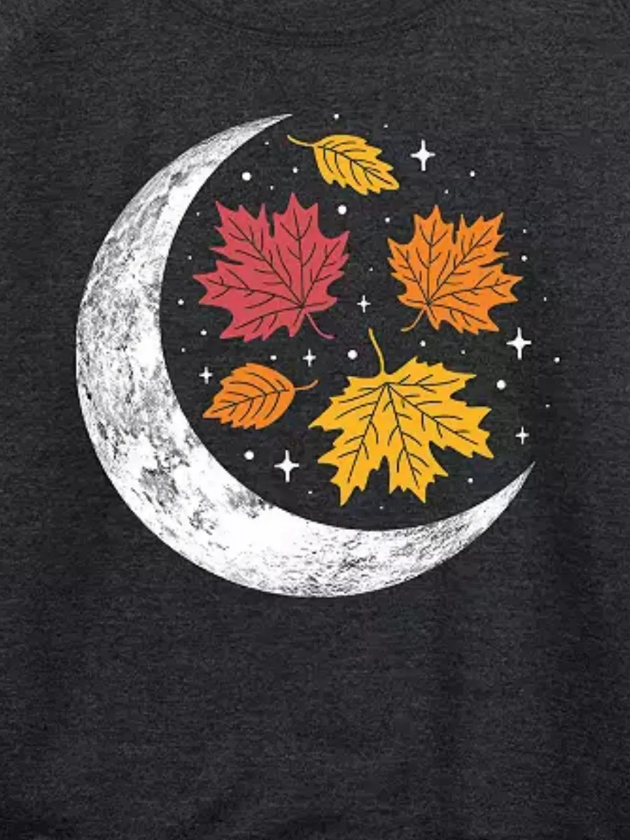 Leaf and Moon Long Sleeve T-Shirt