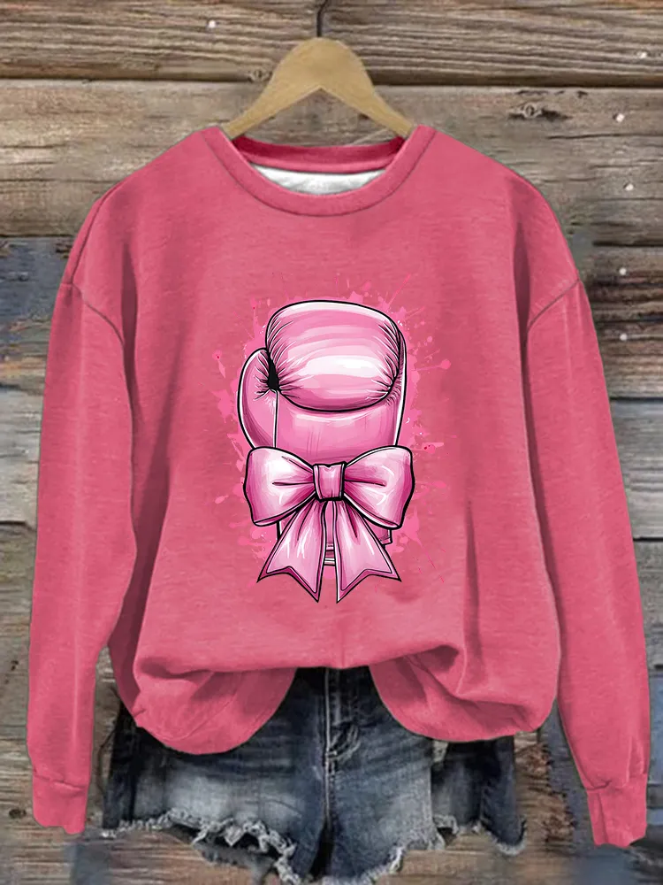Art Graphic Fight Round-Neck Sweatshirts