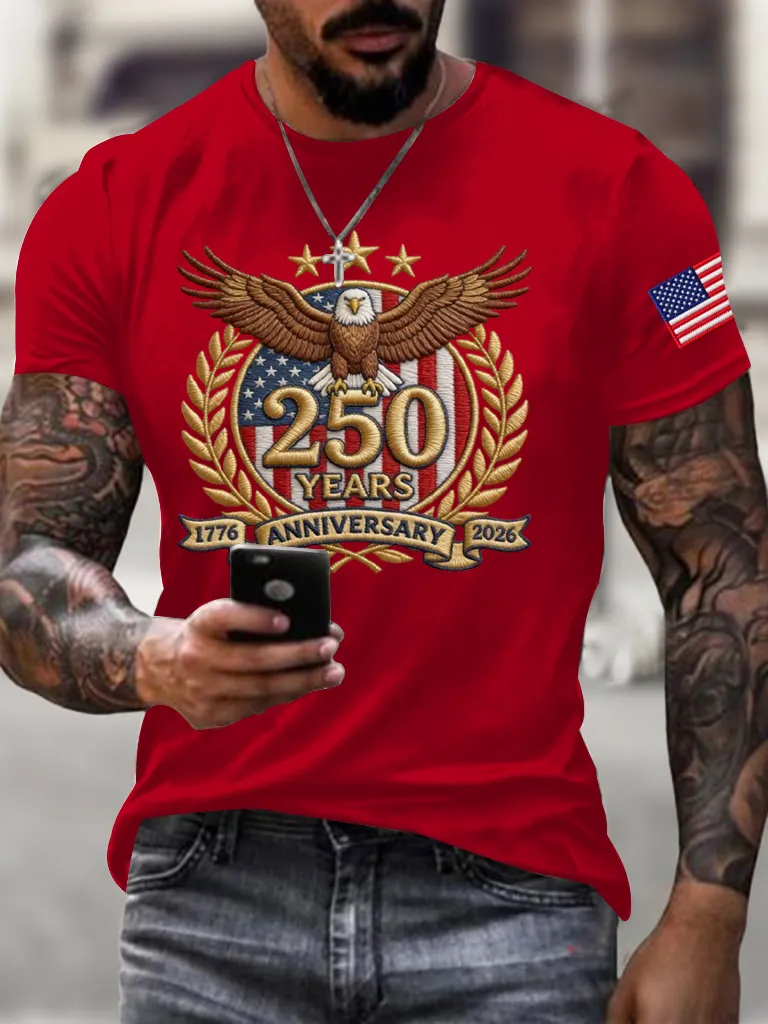Men'S America 250th Anniversary  Casual T-Shirt