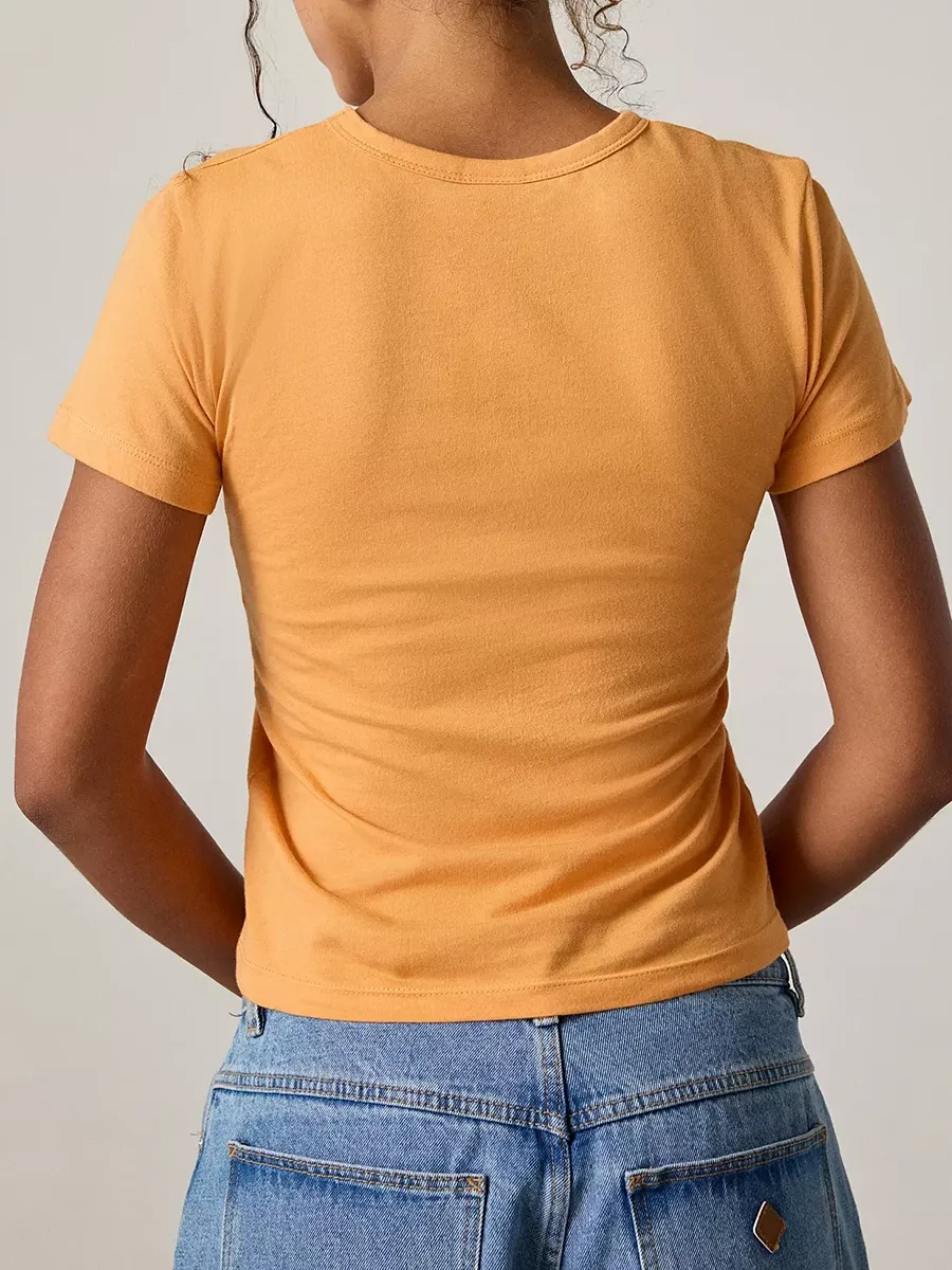 Women's Pure Cotton T-Shirt With Butterfly Embroidery