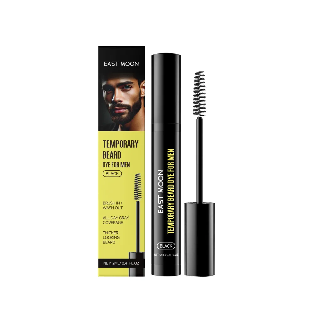 Black men's beard and eyebrow dye
