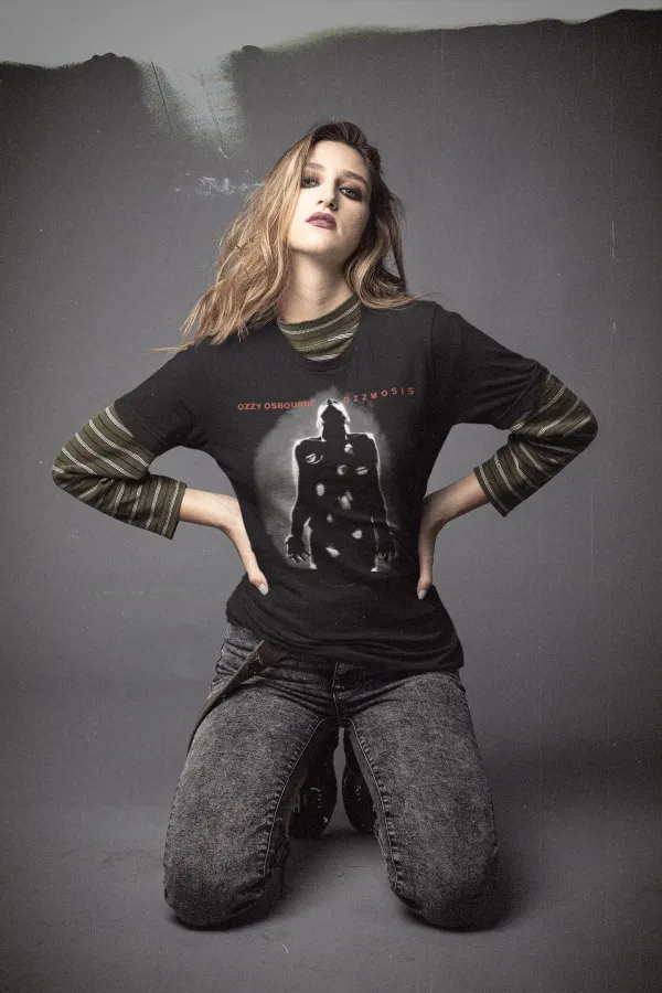 Ozzy Osbourne Music Ozzmosis Album Cover Mens Short Sleeve T Shirt Vintage Style Graphic Tees