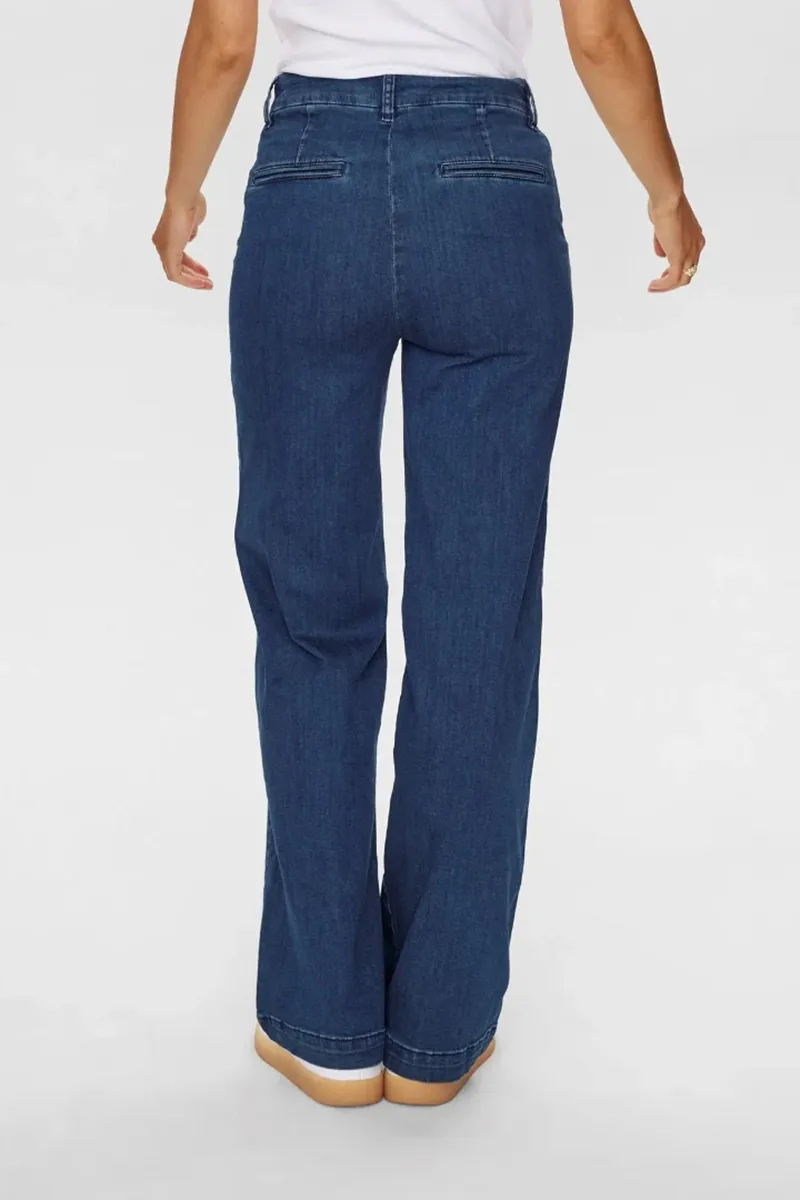 Casual Straight Leg Denim Trousers