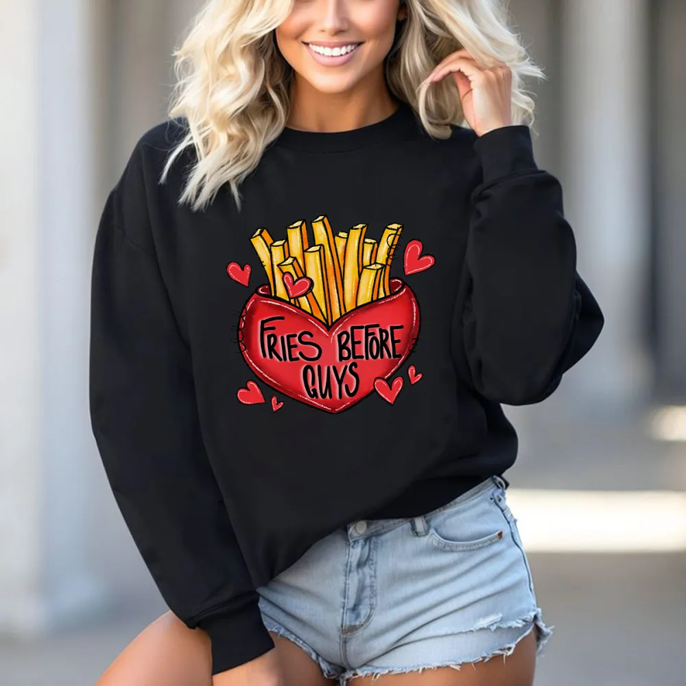 A Red Heart Filled With Fries Sweatshirts