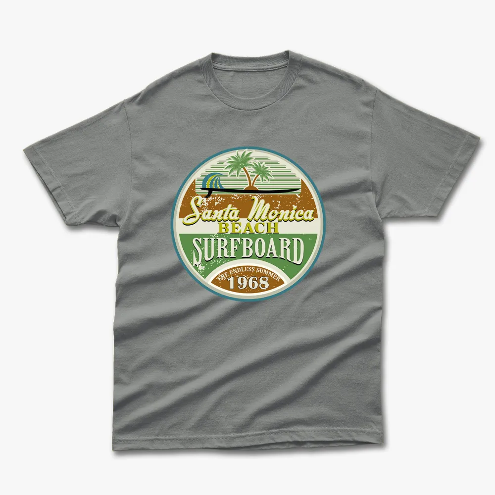 Beach Surfboard Printed T-Shirt
