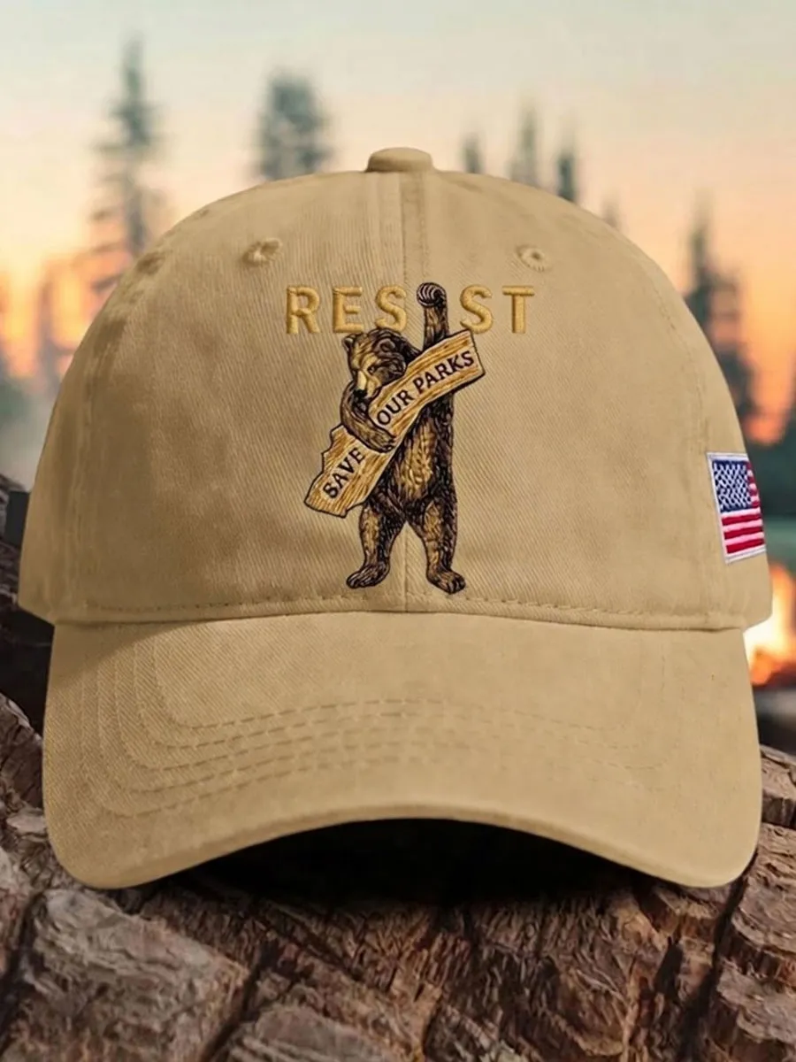 Unisex Retro Forest Rescue Bureau Printed Baseball Hat