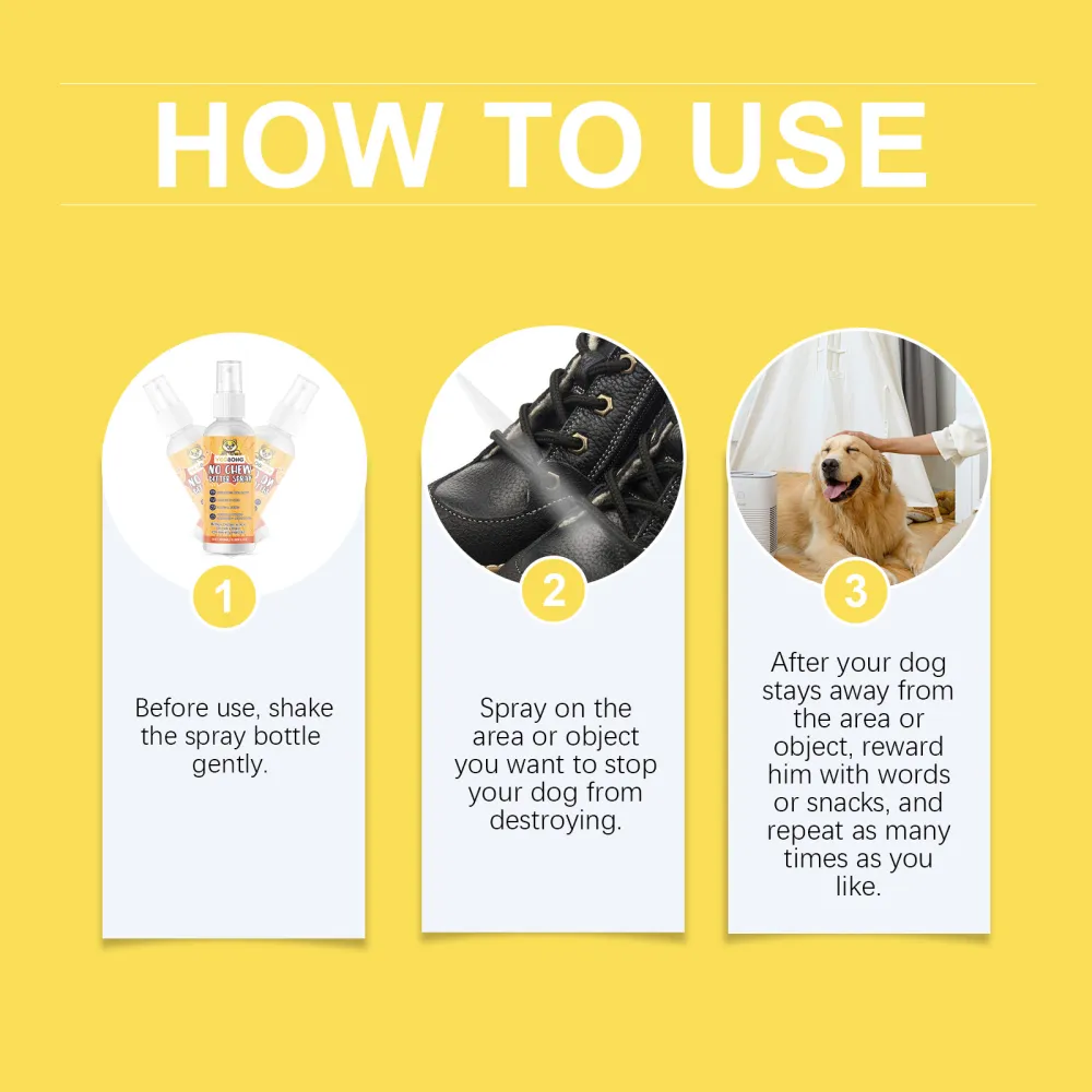 Yegbong Pet Anti-Chewing Spray: Pet Dog Indoor anti-biting and Scratching Sofa Bitter Spray2 pcs