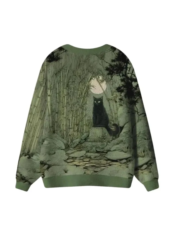 Bamboo Black Cat Cardigan