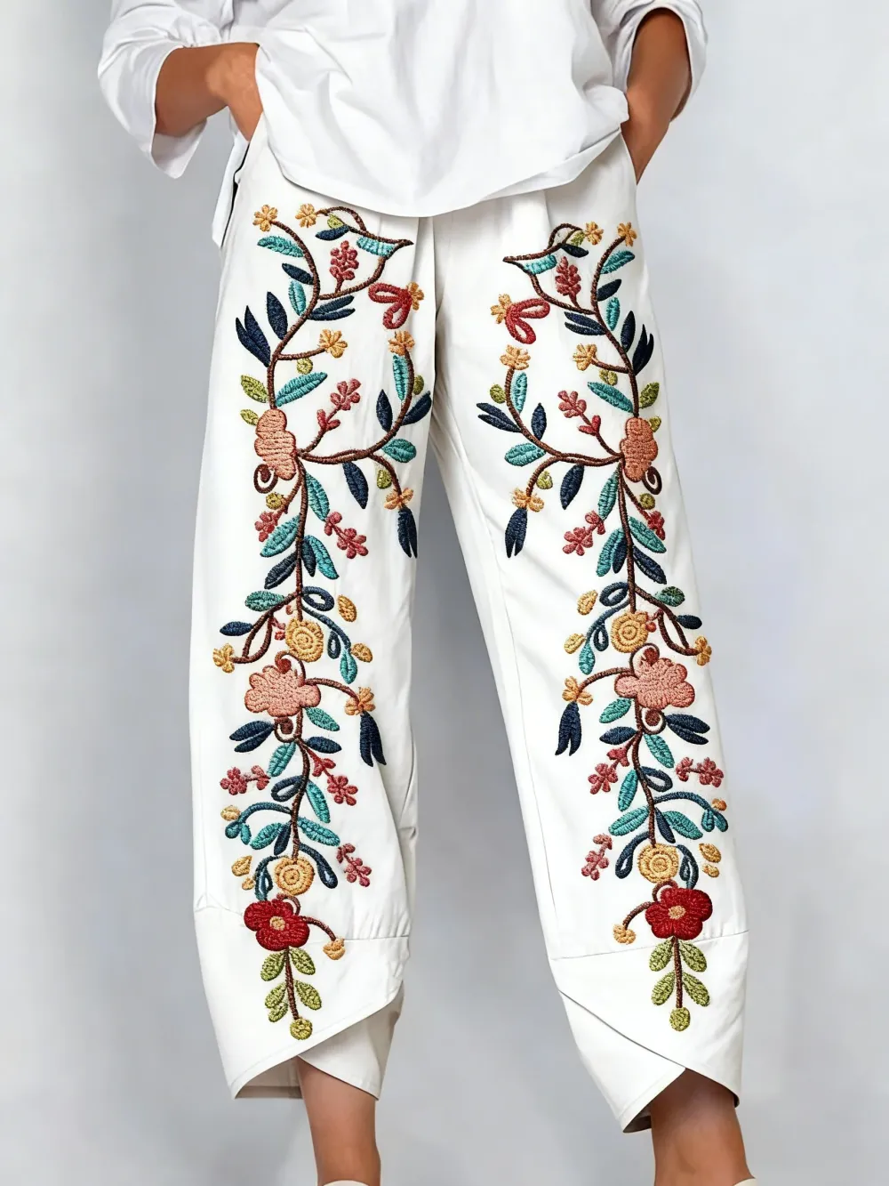 Women's Floral Print Art Print Casual Pants