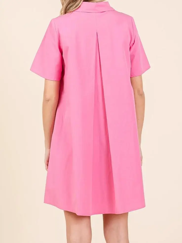 Daily Cute  Simple Slim Temperament Pink Dress