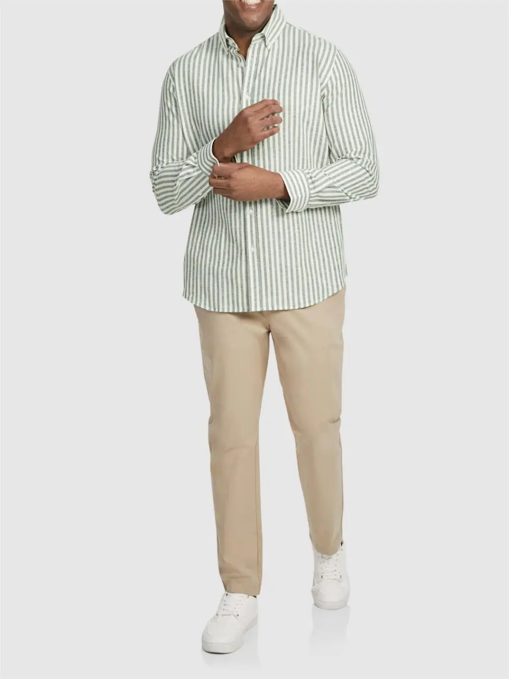 Men's Versatile Striped Long Sleeve Shirts