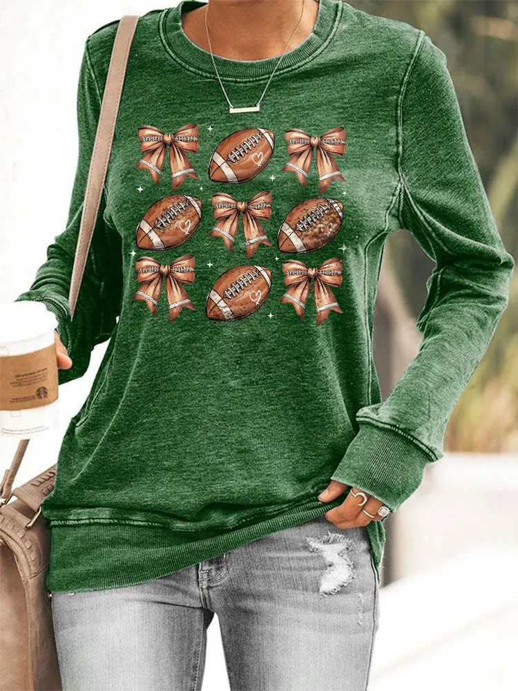 Football Printed Casual Sweatshirts