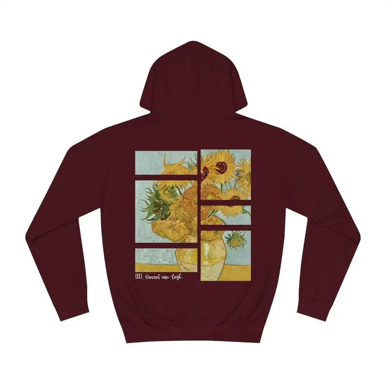 Sunflowers Hoodie  Art Retro Vintage Hoodie