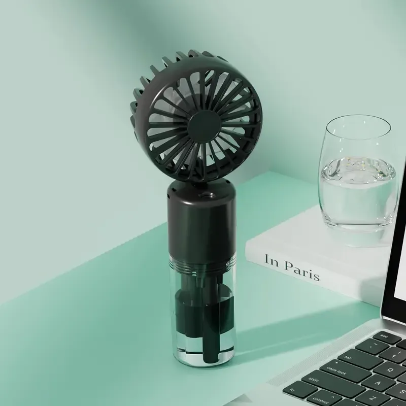 Mini Foldable Handheld Fan With Spray Mister