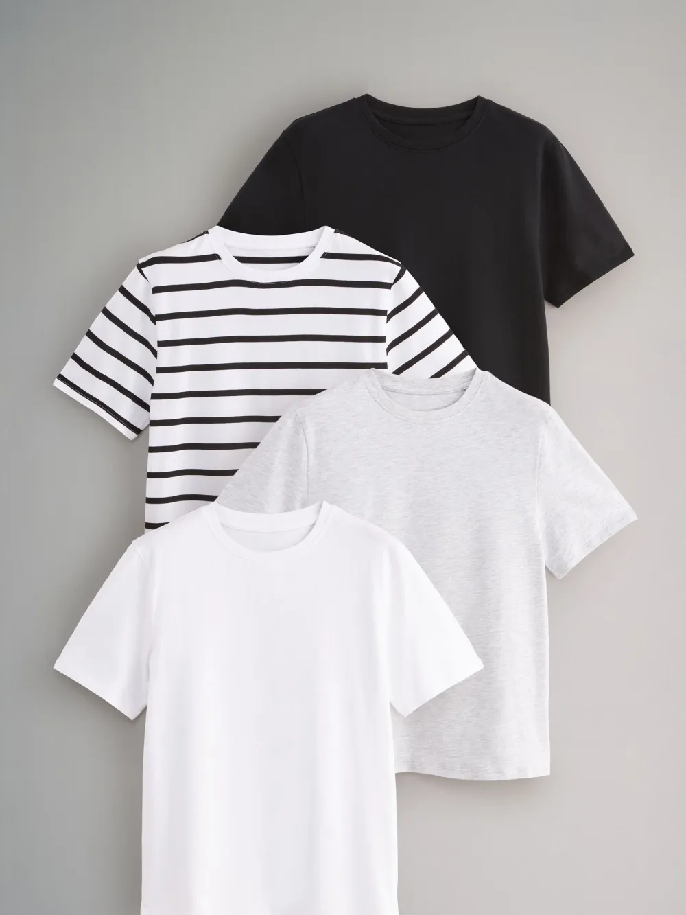 4-Piece Set Of Pure Cotton Loose Short-Sleeve T-Shirts