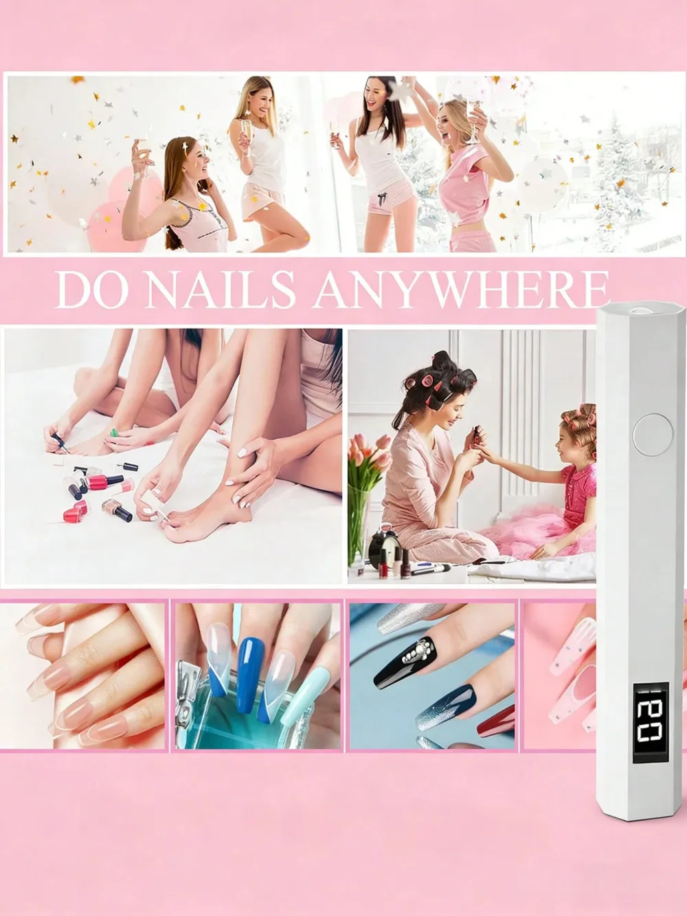 Nailhour Portable Nails Gel Dryer Handheld Nail Lamp