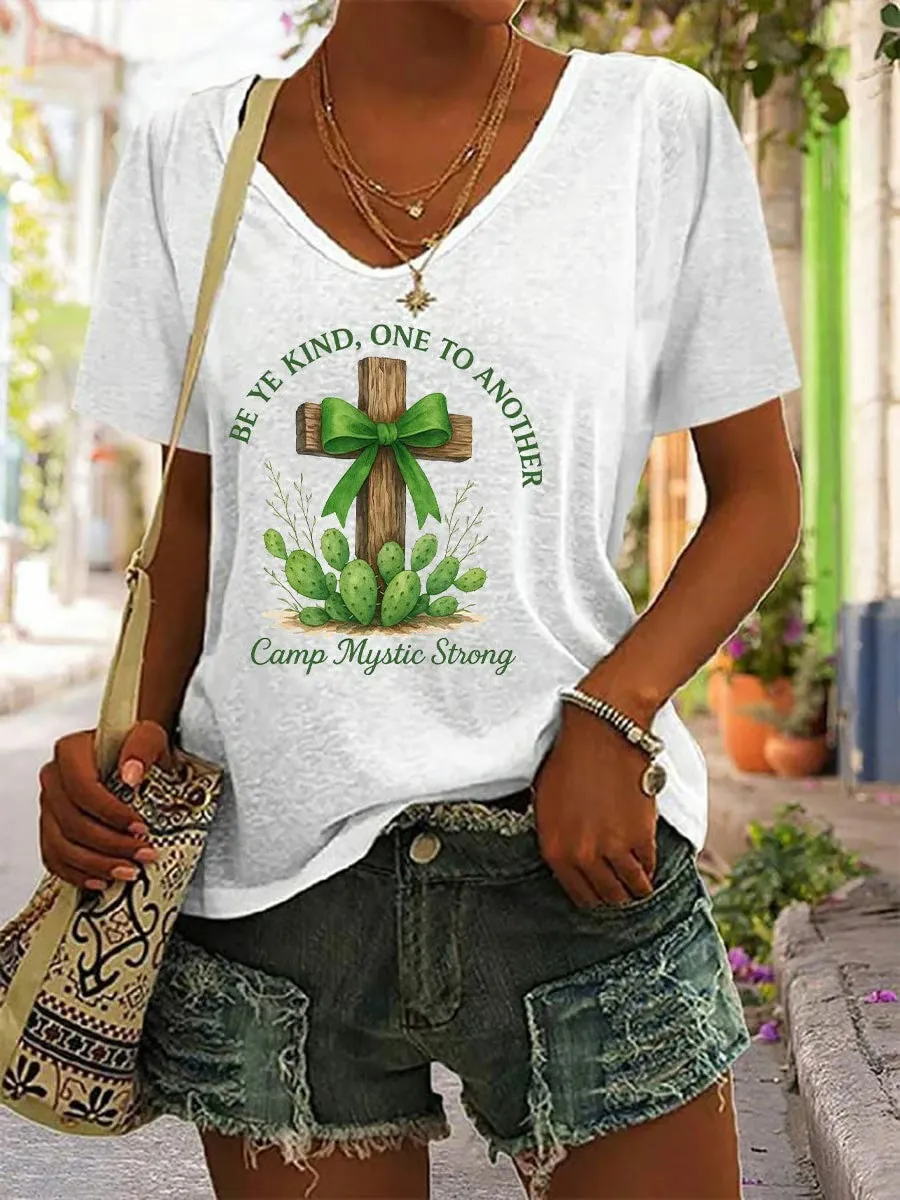 Women's Camp Mystic Strong Printed Casual T-Shirt