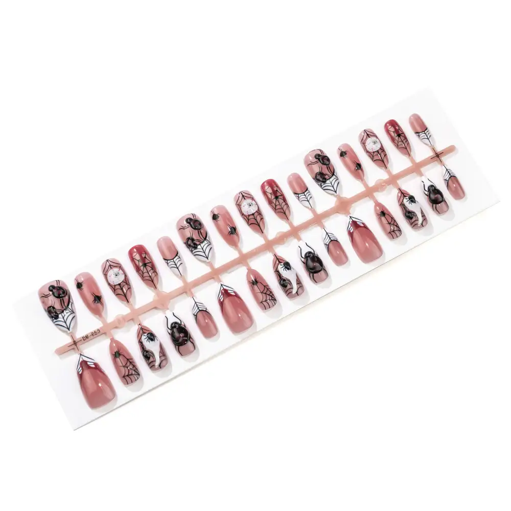 Nailhour 30Pcs Pink Gothic Medium Almond Press On Nails