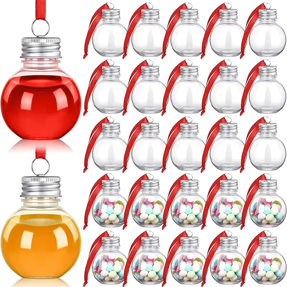 10Pcs Christmas Tree Ornament Fillable Booze Water