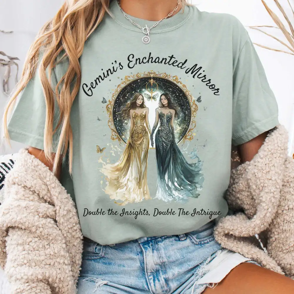 Gemini's Enchanted Mirror Zodiac Shirt