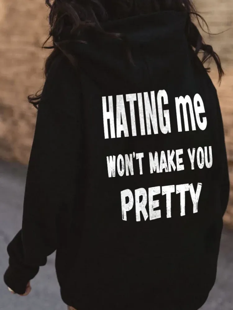 Street Style Letter Printed Hoodie